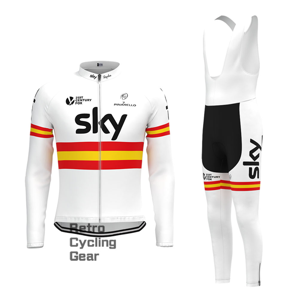 2017 sky Retro Long Sleeve Cycling Kits