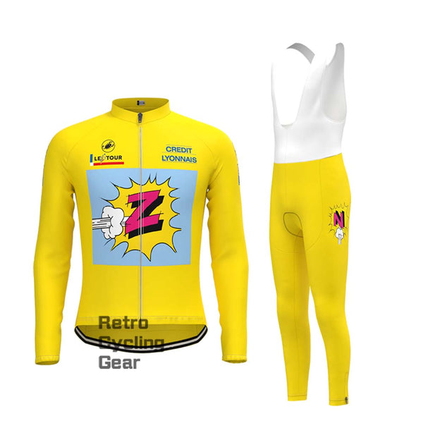 Z Yellow Retro Long Sleeve Cycling Kits