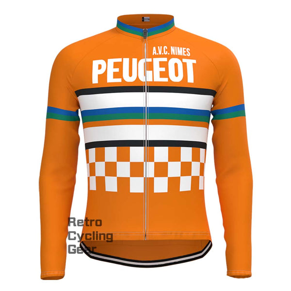 Orange PEUGEOT Retro Long Sleeve Jersey