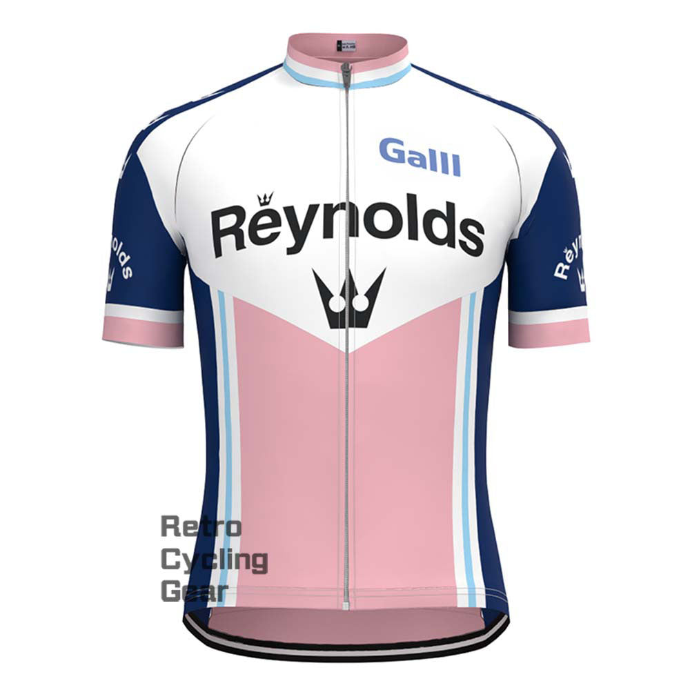 1990s Pink Reynolds Retro Short Sleeve Cycling Kits