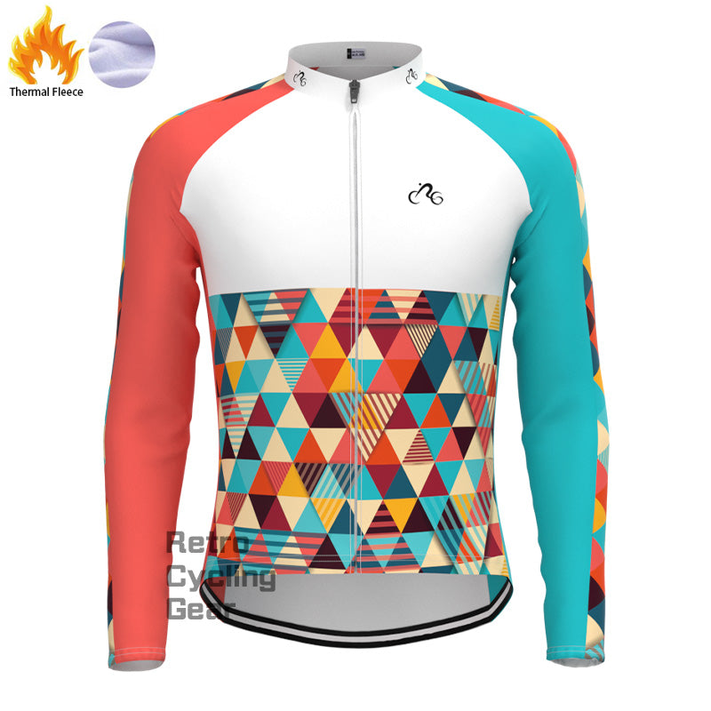 Color triangle Fleece Long Sleeve Jersey