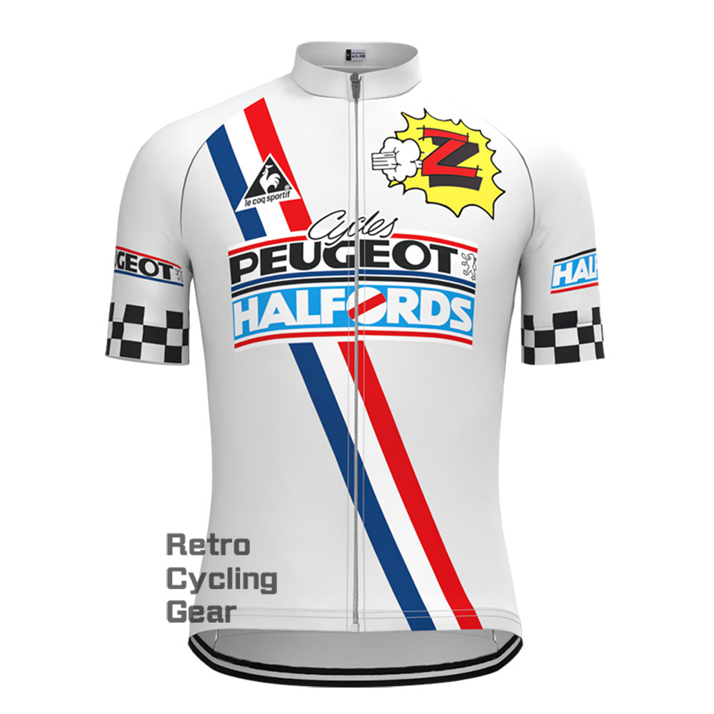 PEUGEOT Halfords Retro Short Sleeve Cycling Kits