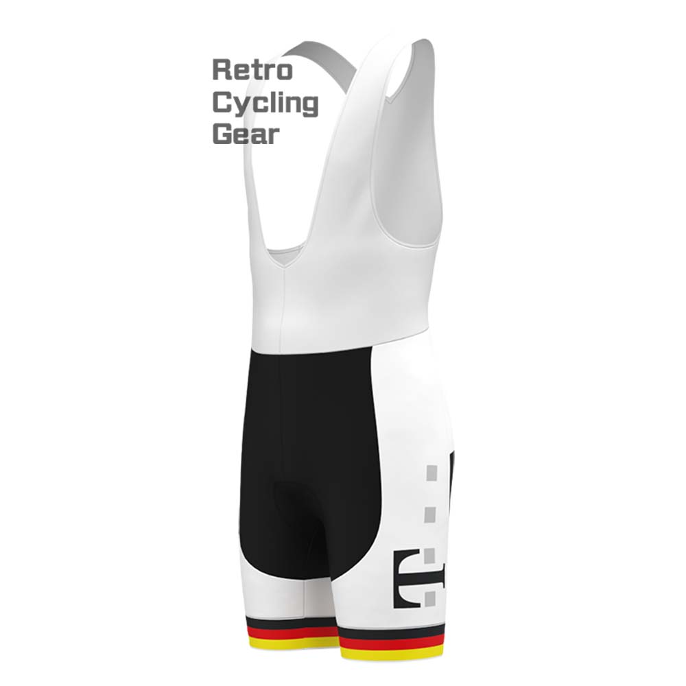 T white Retro Bib Cycling Shorts