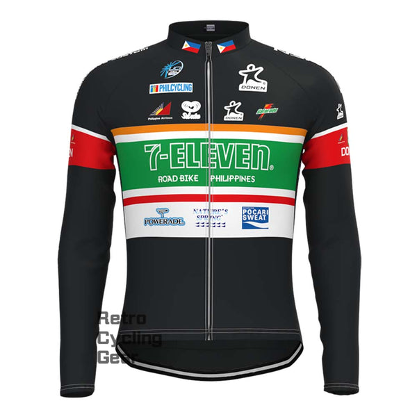 7-ELEVEN black Retro Long Sleeve Jersey