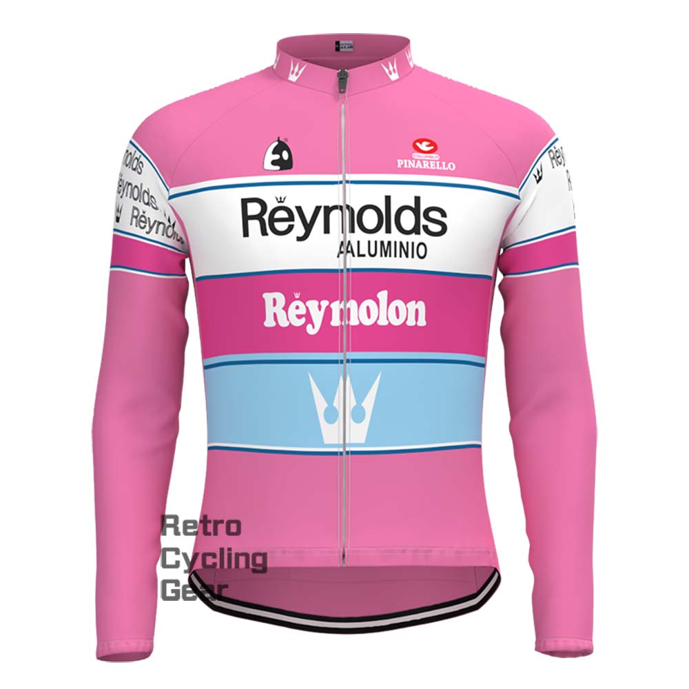 Pink Reynolds Retro Long Sleeve Cycling Kits