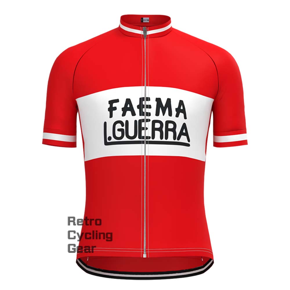 Red FAEMA Retro Short Sleeve Cycling Jersey