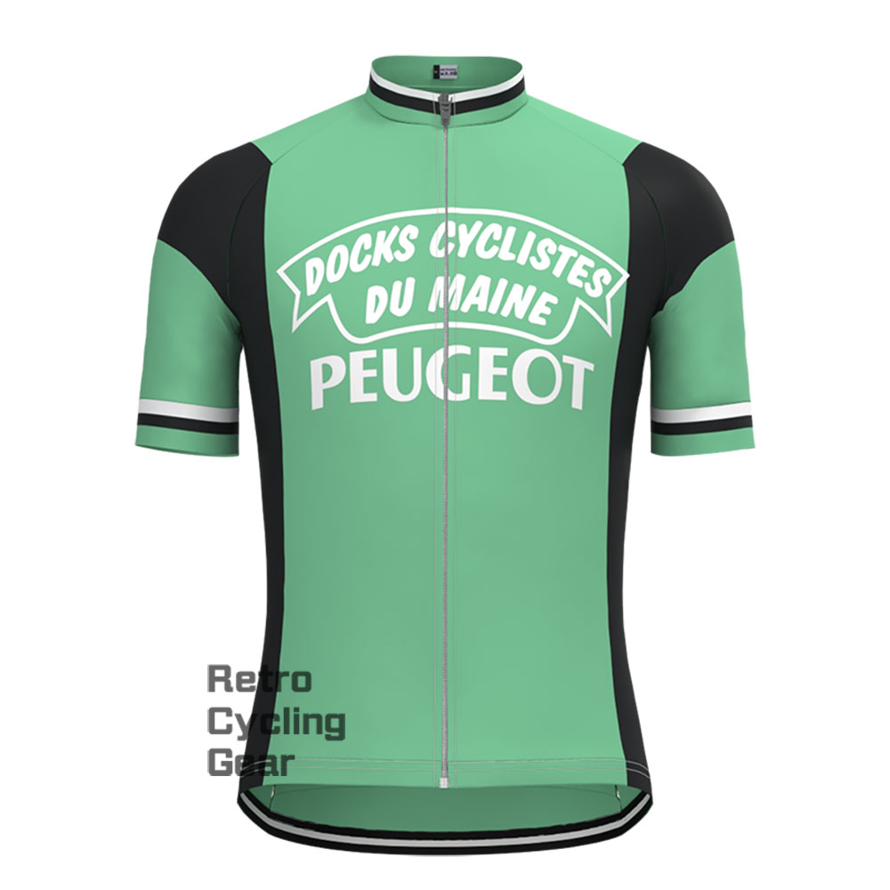 Green PEUGEOT Retro Long Sleeve Cycling Kits