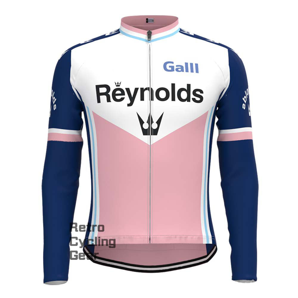 1990s Pink Reynolds Retro Long Sleeve Cycling Kits