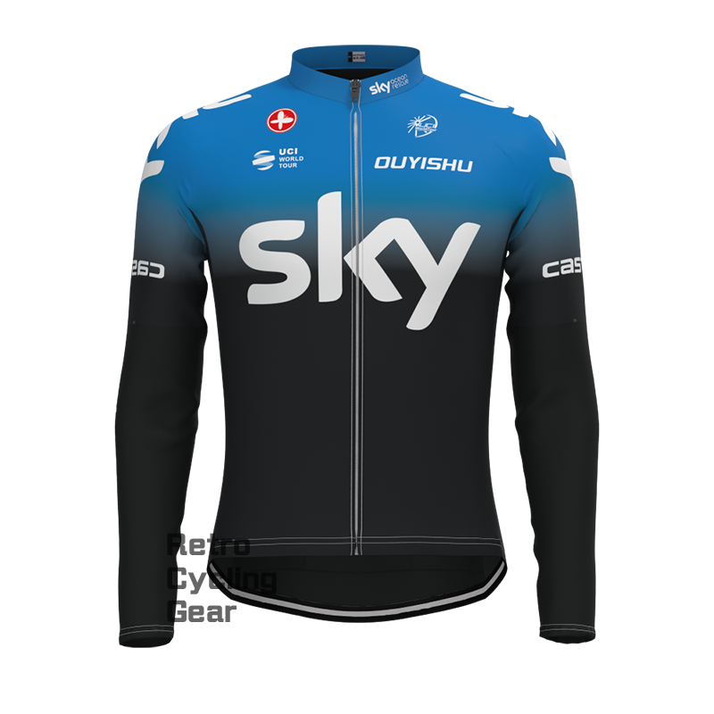 sky Retro Long Sleeve Cycling Kits