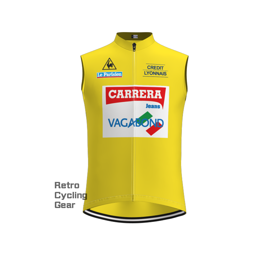 Yellow CARRERA Retro Long Sleeve Cycling Kits