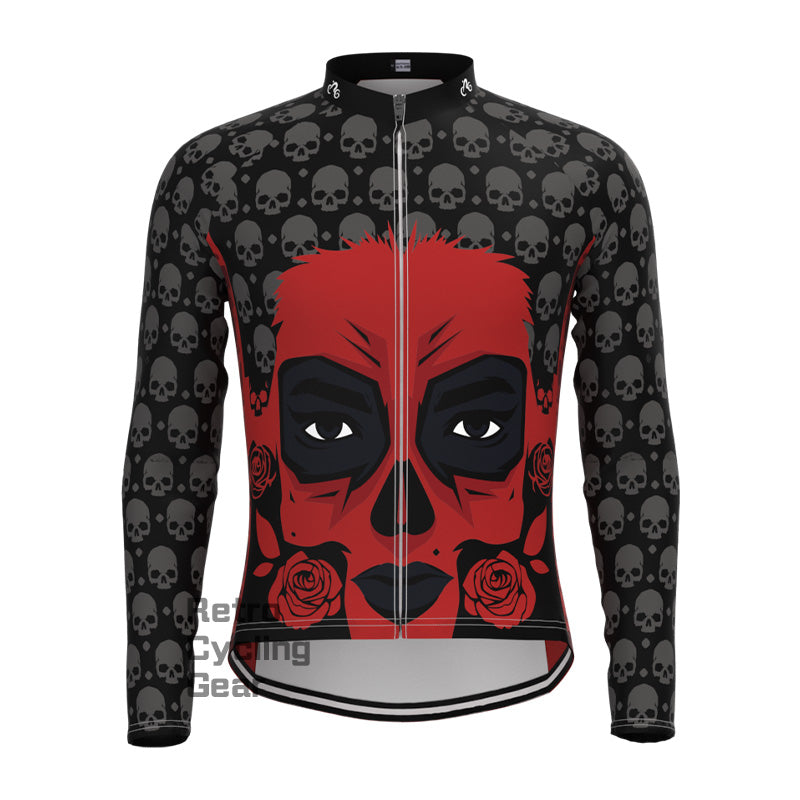 Red Skull Long Sleeve Jersey