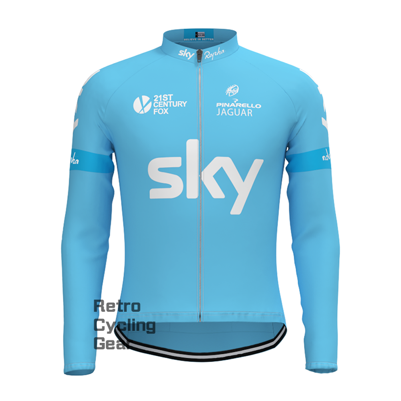 Blue sky Retro Long Sleeve Jersey