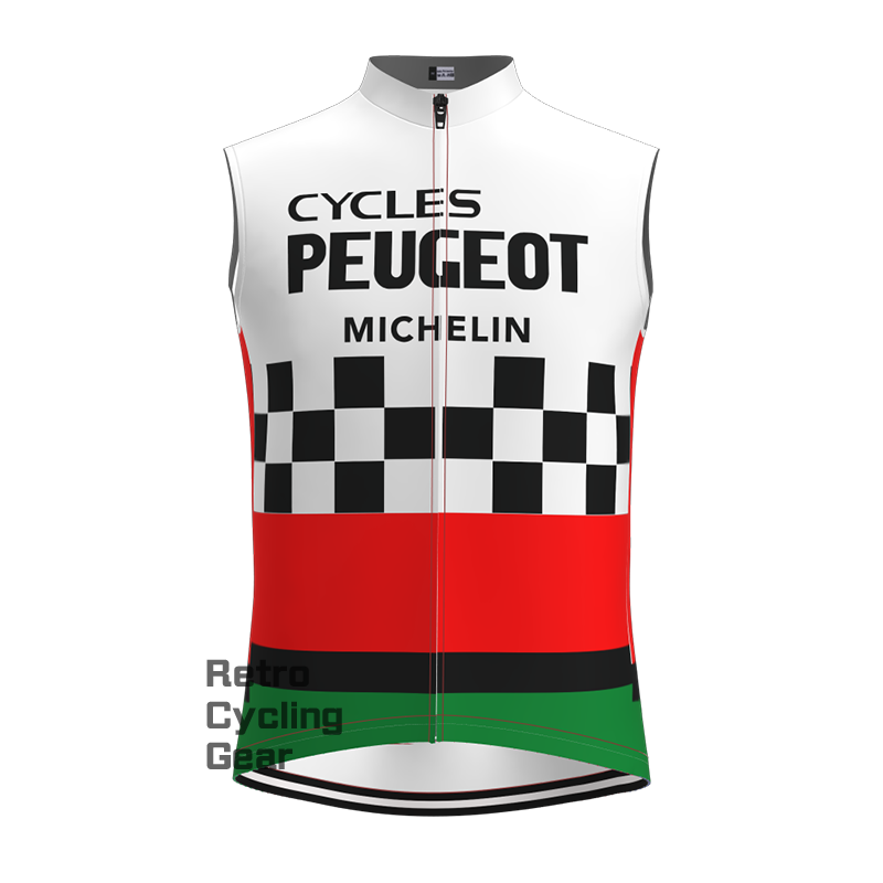 Red Peugeot Retro Cycling Vest