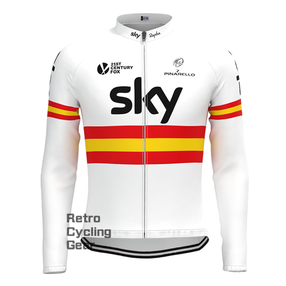 2017 sky Retro Long Sleeve Cycling Kits