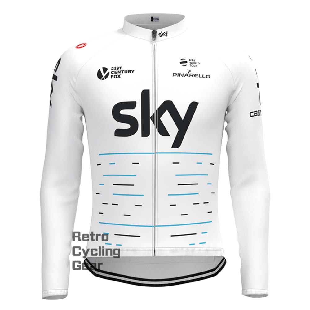 2017 white sky Retro Long Sleeve Jersey