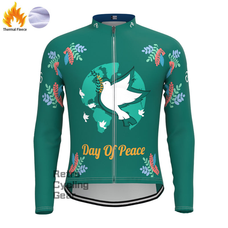 Green pigeon Fleece Long Sleeve Jersey