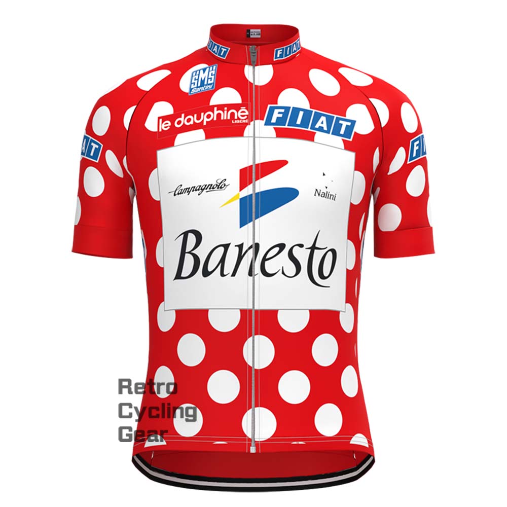 Red Banesto Retro Short Sleeve Cycling Kits