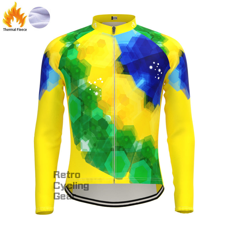 Glass yellow Fleece Long Sleeve Jersey