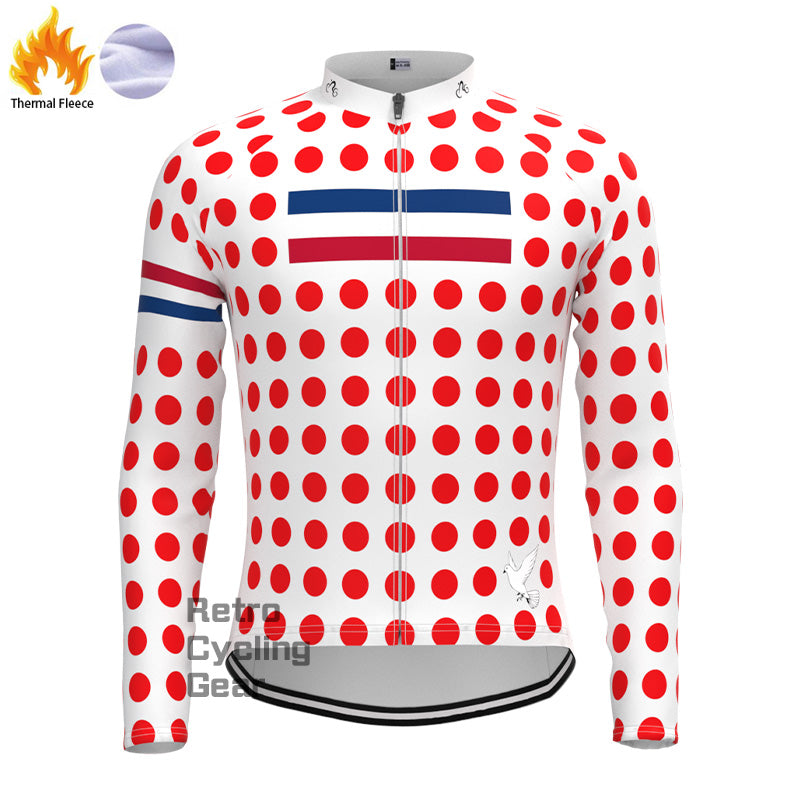 Red dot Fleece Long Sleeve Jersey