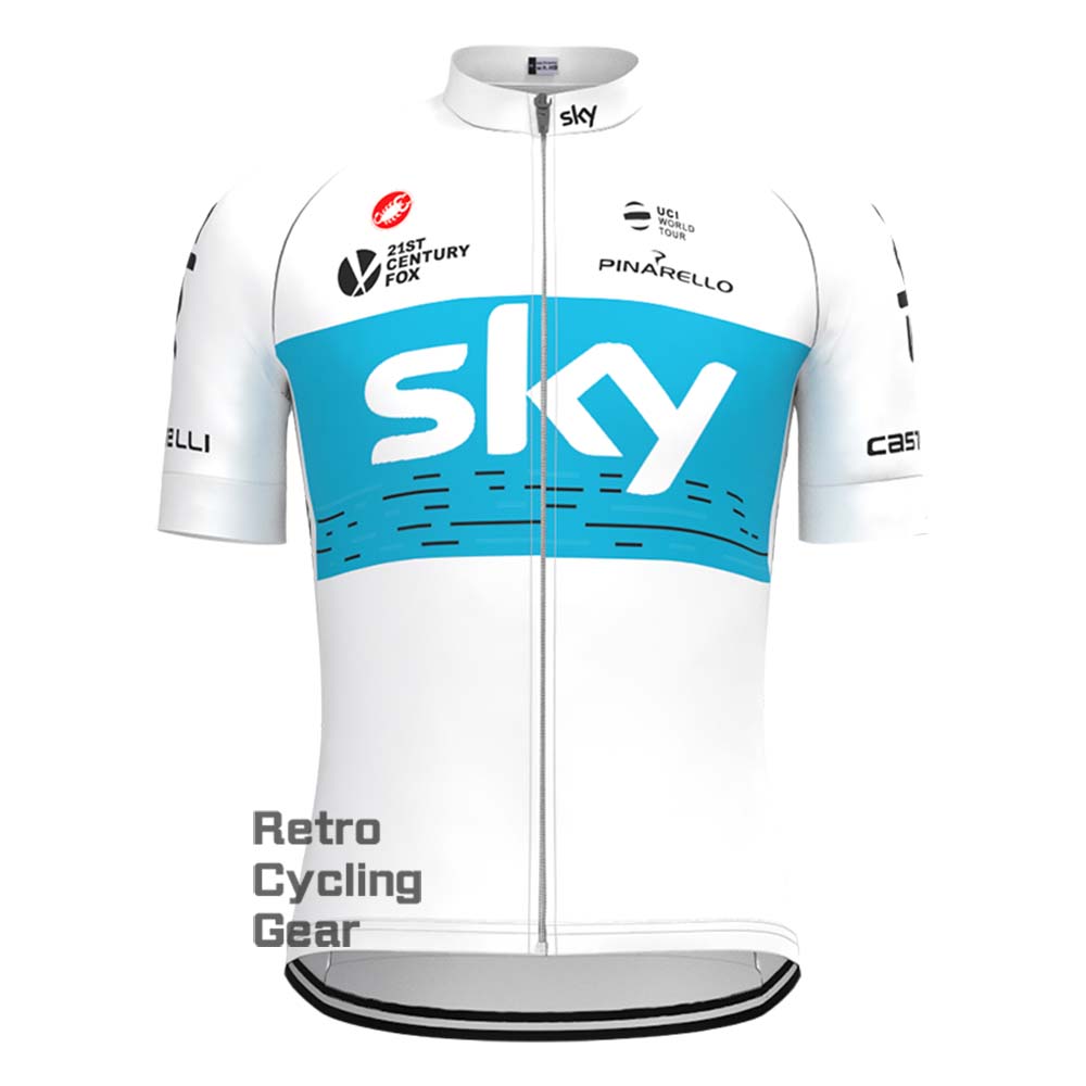 2018 white sky Retro Short Sleeve Cycling Kits