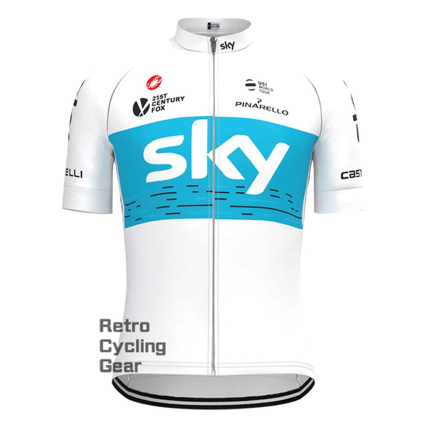 2018 white sky Retro Short Sleeve Cycling Jersey