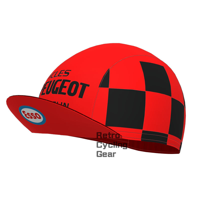 Red Peugeot Retro Cycling Cap