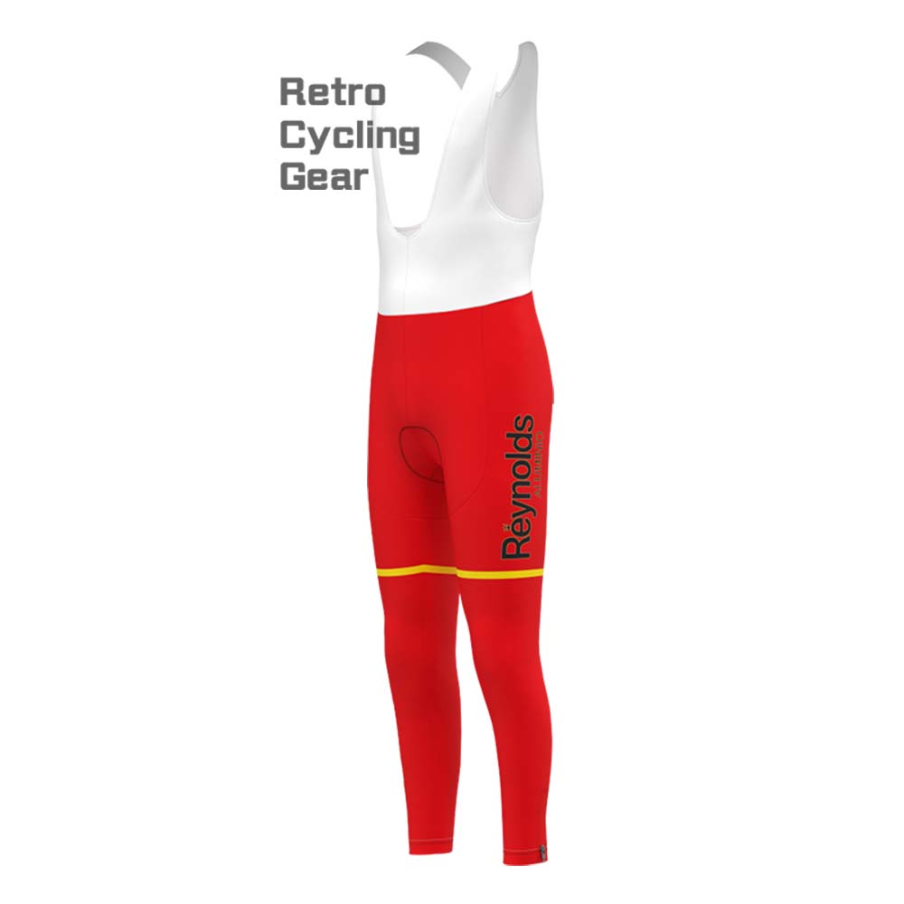 1990s Red Reynolds Retro Long Sleeve Cycling Kits