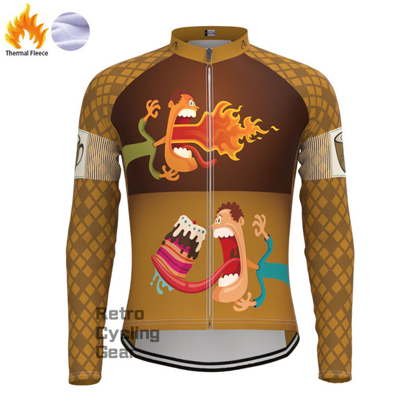 Funny cartoon Fleece Long Sleeve Jersey