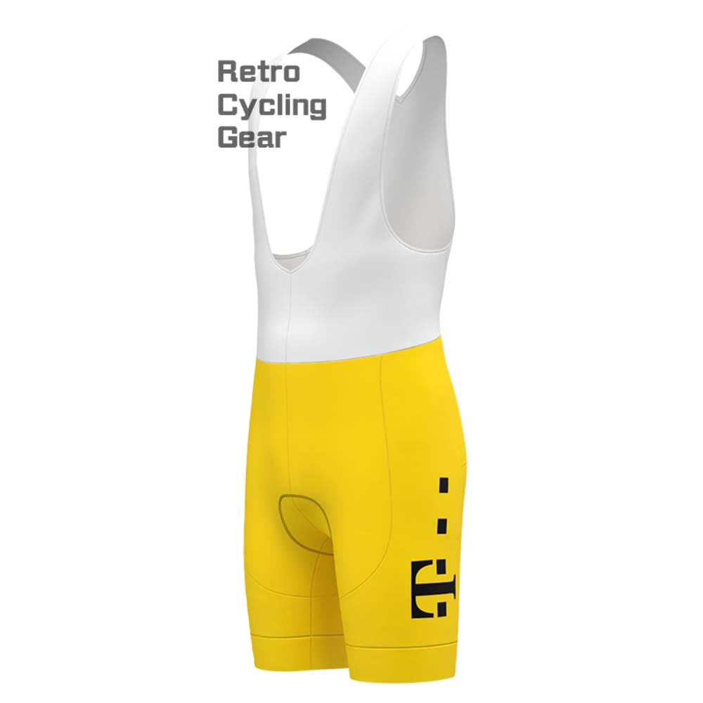 T yellow Retro Short Sleeve Cycling Kits