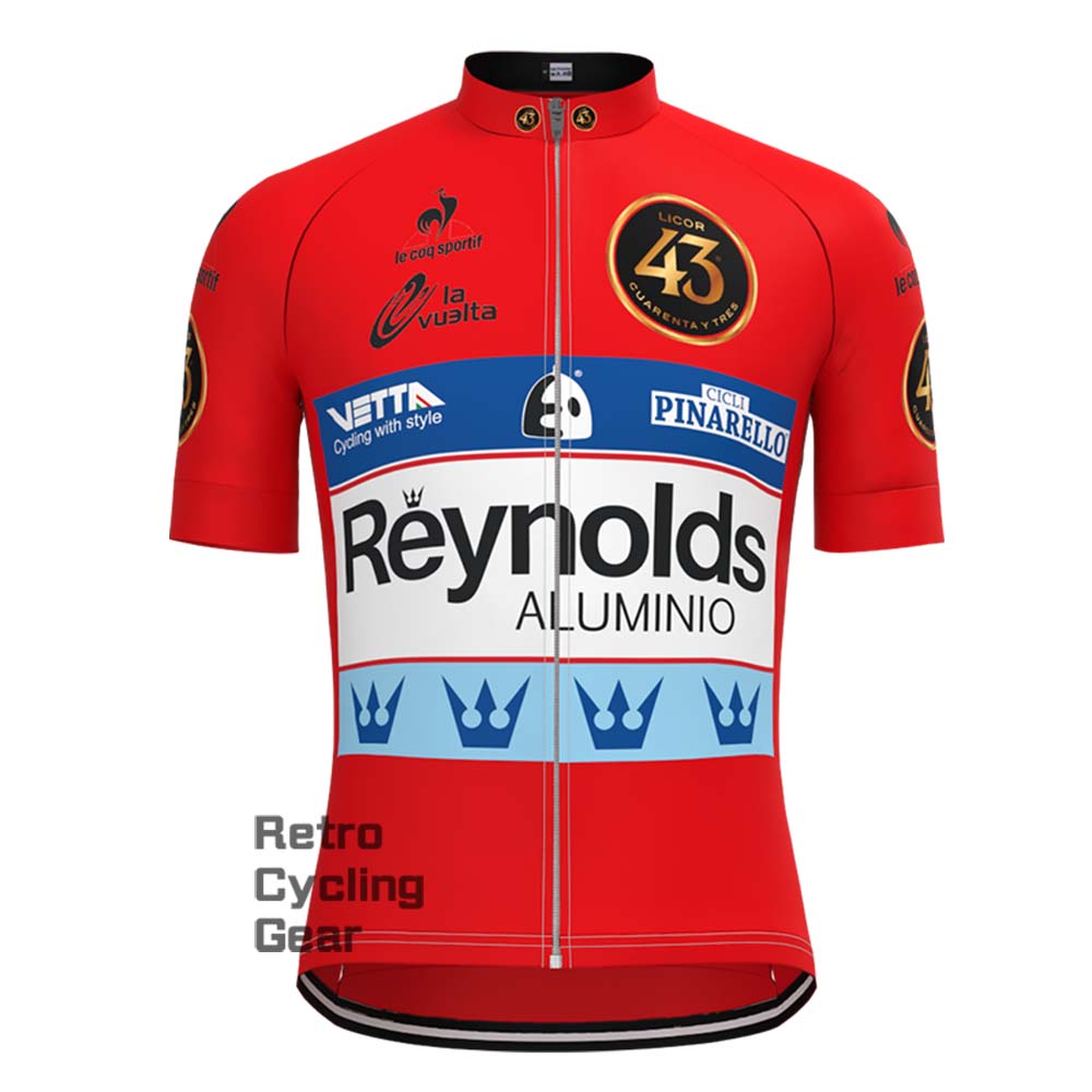 43 red Reynolds Retro Long Sleeve Cycling Kits