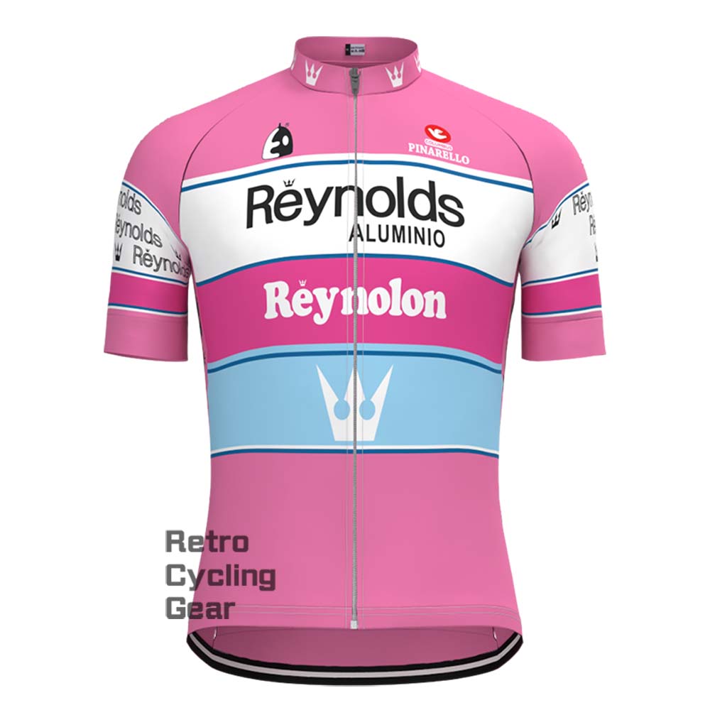 Pink Reynolds Retro Short Sleeve Cycling Kits