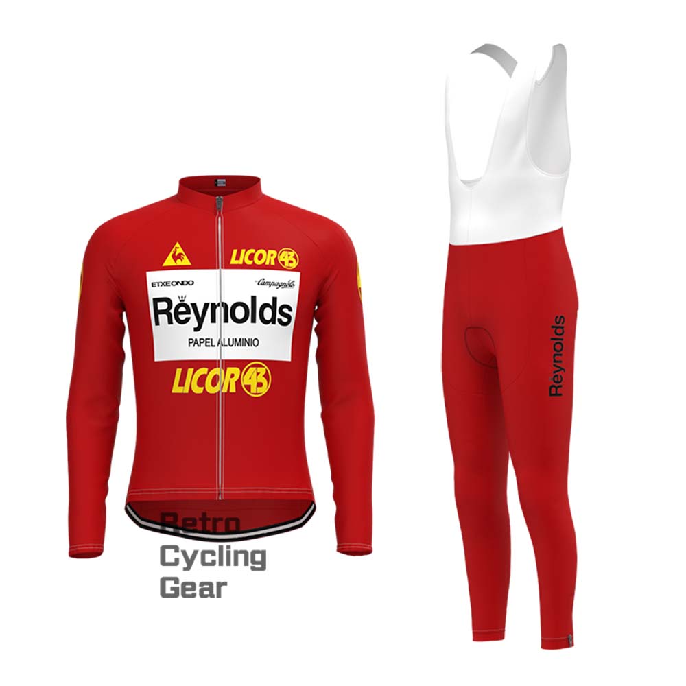 Red Reynolds Retro Short Sleeve Cycling Kits