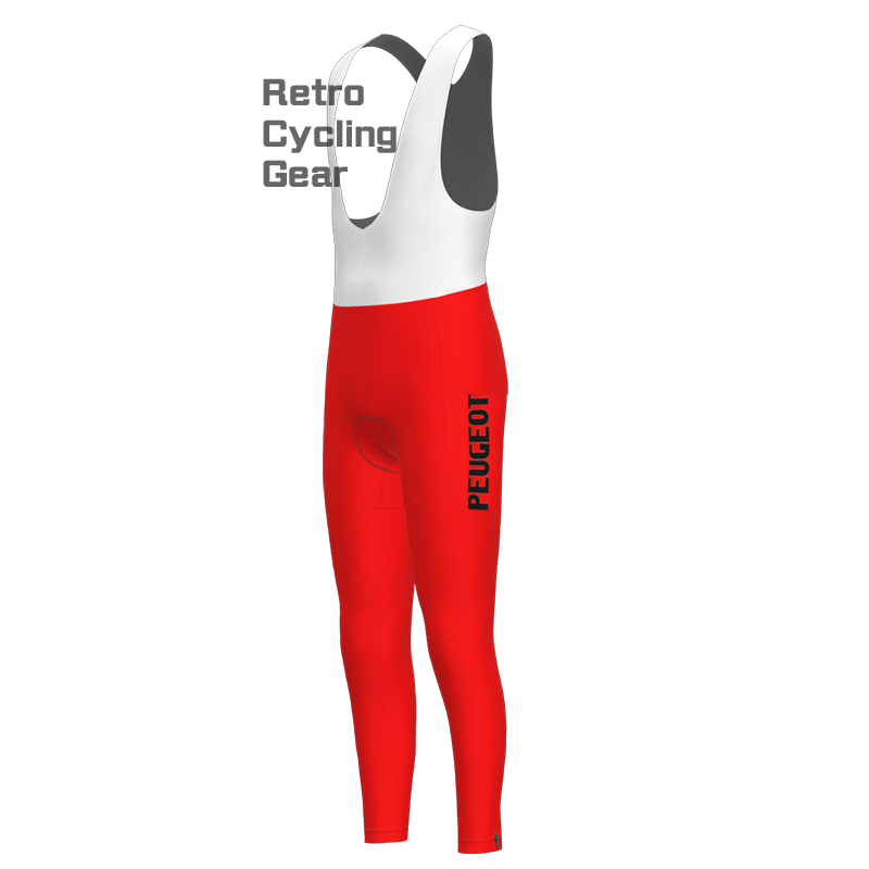 Red Peugeot Retro Long Sleeve Cycling Kits