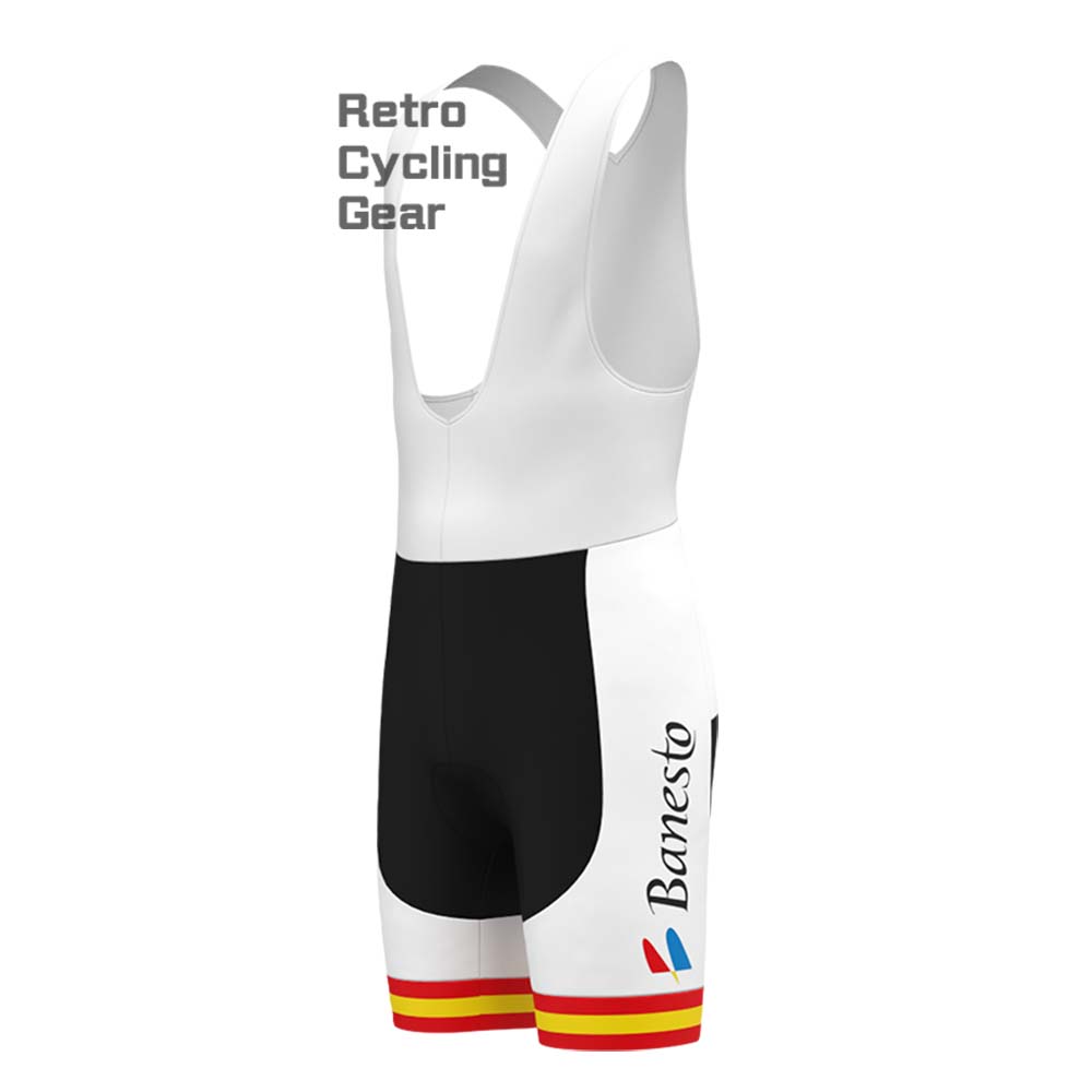 White Banesto Retro Bib Cycling Shorts