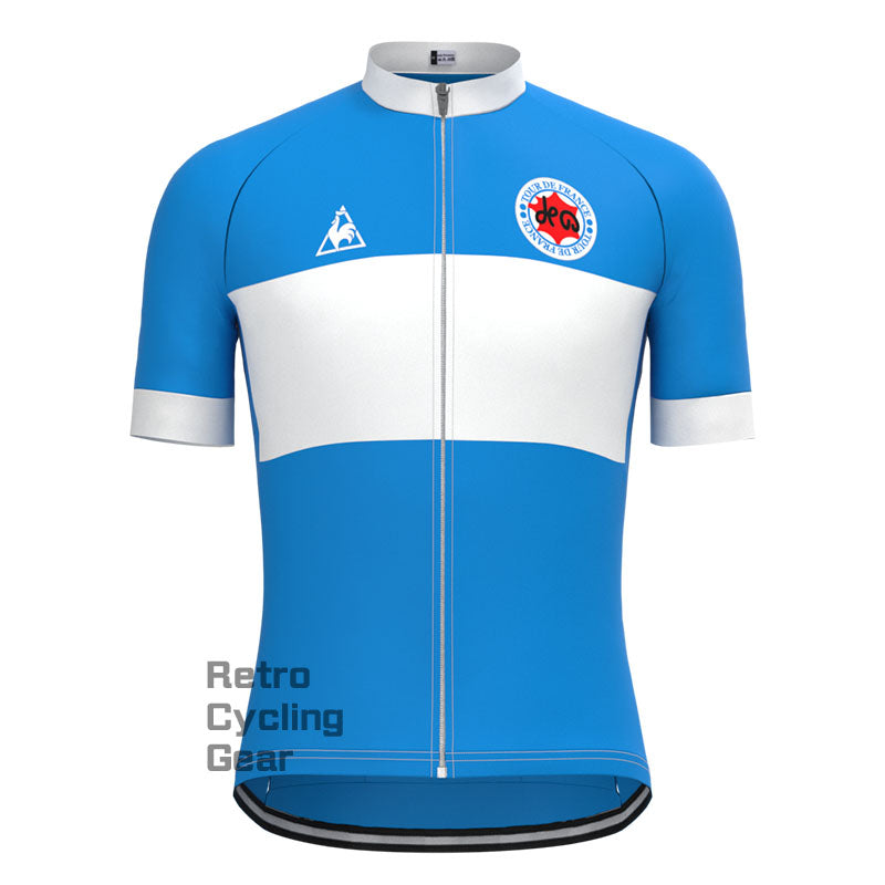 Tour de France Blue Retro Long Sleeve Cycling Kit