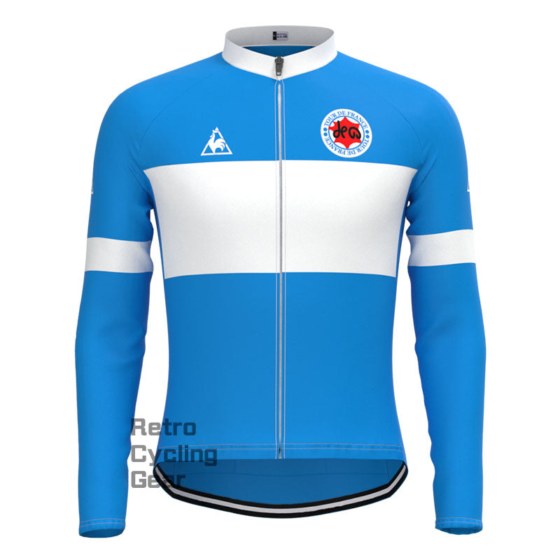 Tour de France Blue Fleece Retro Cycling Kits