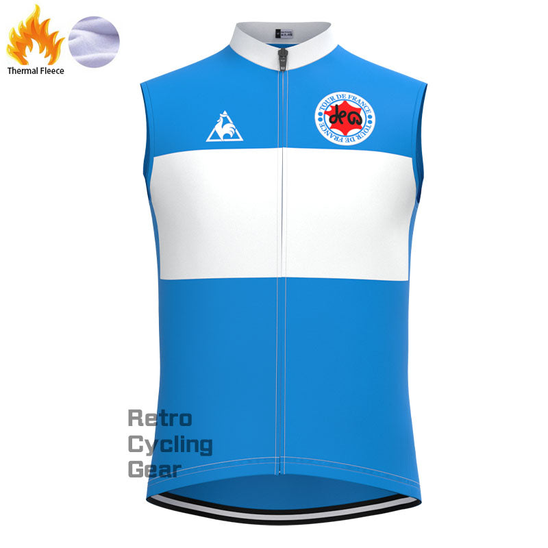 Tour de France Blue Fleece Retro Cycling Kits