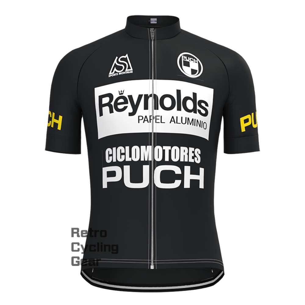 Black Reynolds Retro Short Sleeve Cycling Jersey