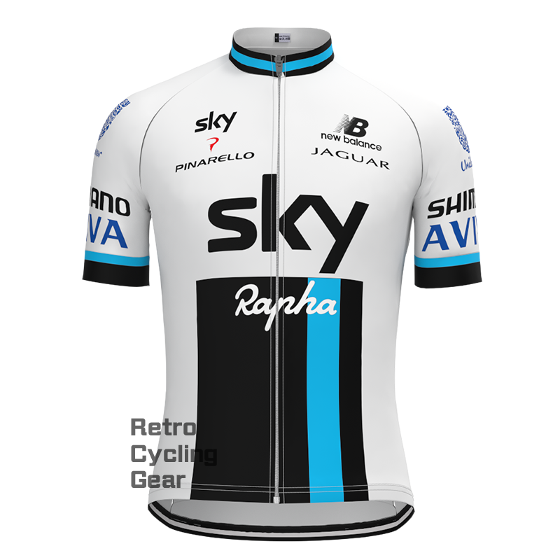 white sky Retro Short Sleeve Cycling Kits