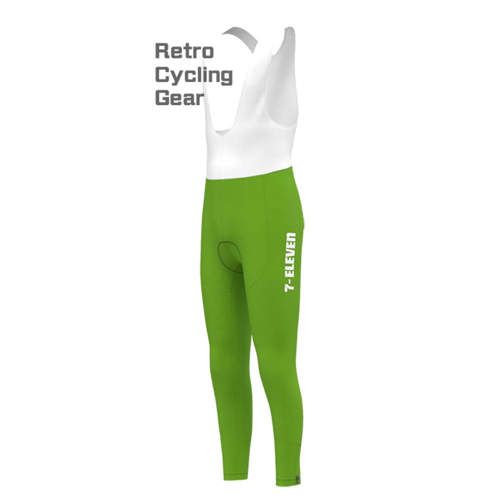 7-ELEVEN Green Retro Long Sleeve Cycling Kits