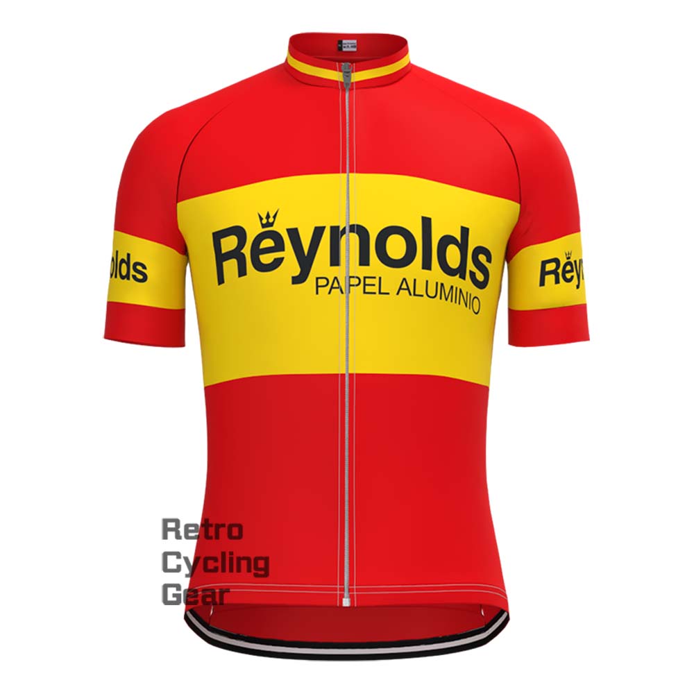 1980s red Reynolds Retro Short Sleeve Cycling Kits