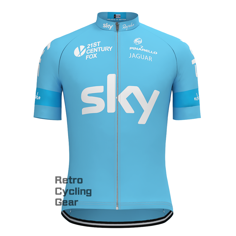 Blue sky Retro Long Sleeve Cycling Kits