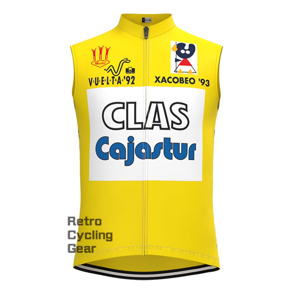 CLAS Yellow Retro Short Sleeve Cycling Kits