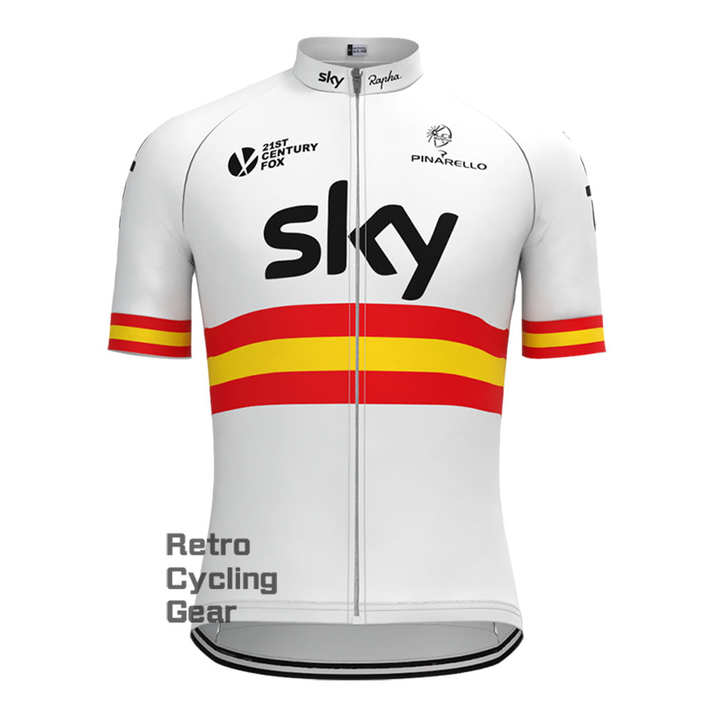 2017 sky Retro Short Sleeve Cycling Jersey