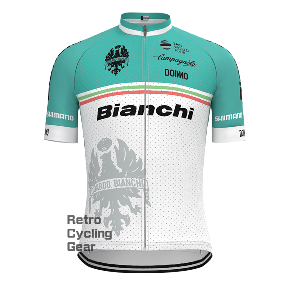 blue Bianchi Short Sleeve Cycling Kits