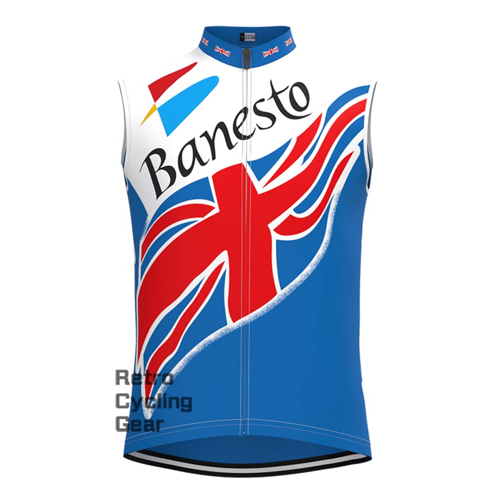 Banesto blue Retro Short Sleeve Cycling Kits