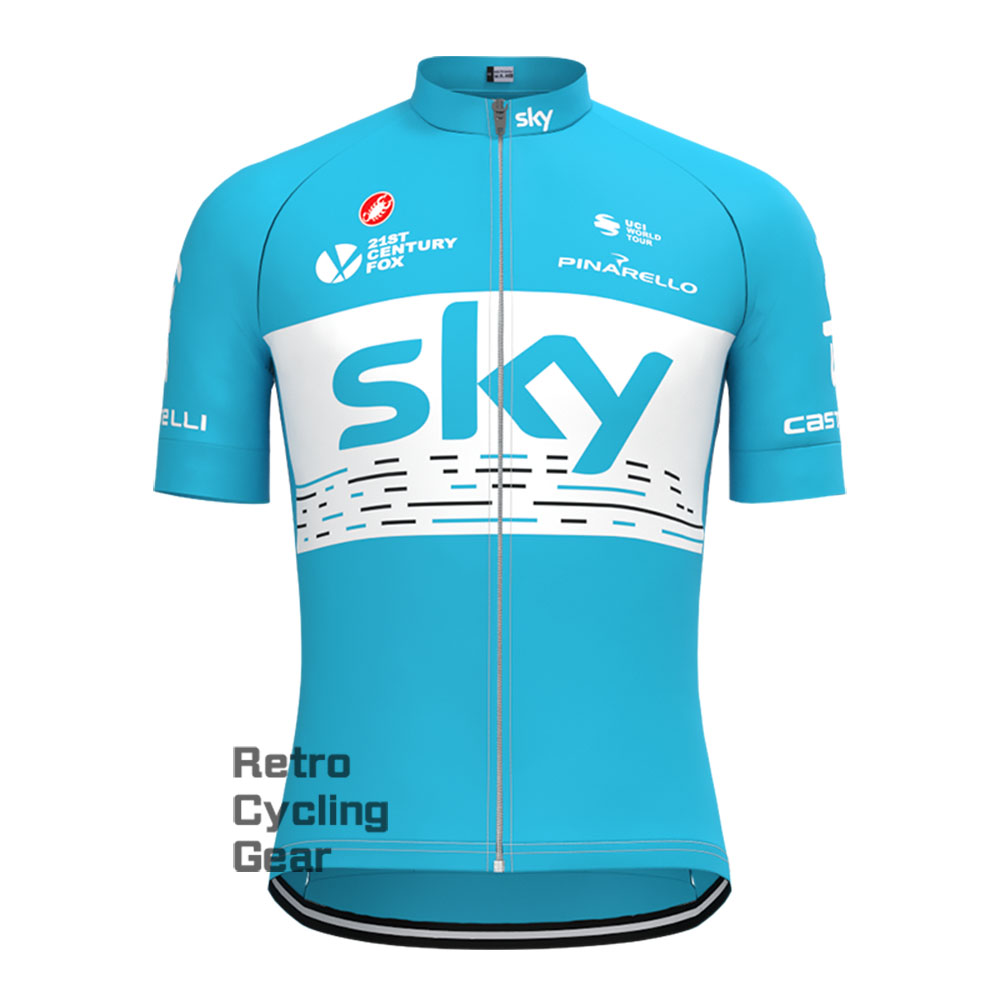 2018 blue sky Retro Long Sleeve Cycling Kits