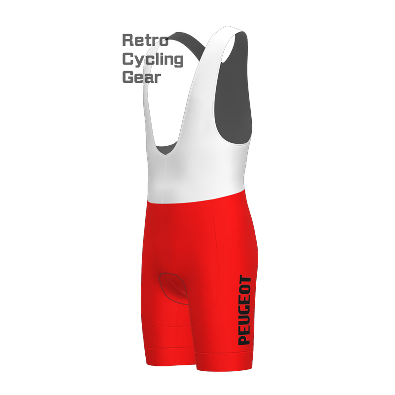 Red Peugeot Retro Short Sleeve Cycling Kits