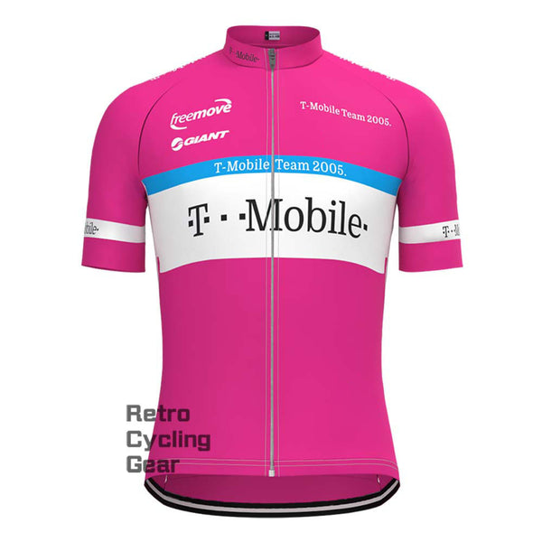 T-Mobile purple Retro Short Sleeve Cycling Jersey