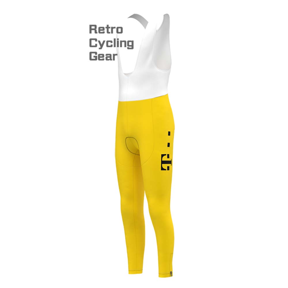 T yellow Retro Long Sleeve Cycling Kits